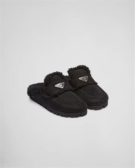 prada slippers for women|prada shearling slippers.